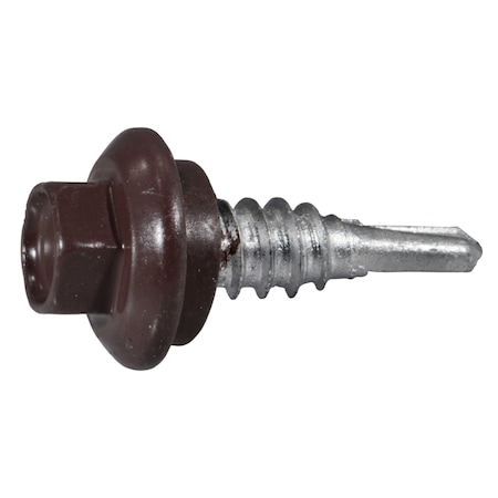 Sheet Metal Screw, 1/4 X 7/8 In, Zinc Plated Steel Hex Head Hex Drive, 384 PK